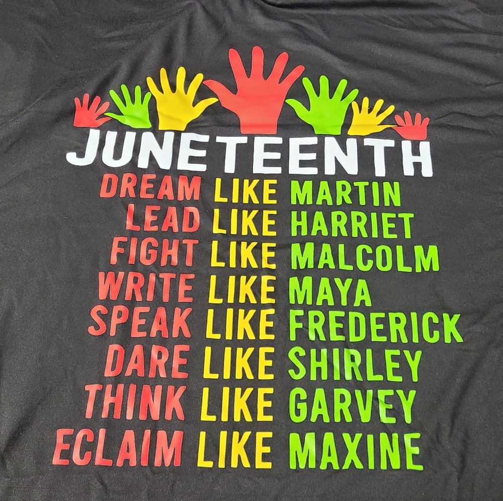Juneteenth Kids Graphic T-Shirt - Black with Multicolor Print